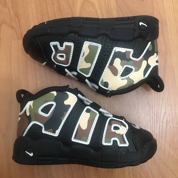 NWT Nike Uptempo Camo 2019 shoes Toddlers’s 7c - Picture 4 of 8